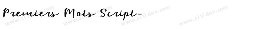 Premiers Mots Script字体转换